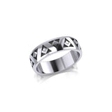 Modern Triangle Silver Ring TR1865 - Jewelry