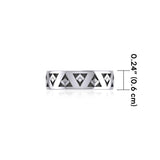 Modern Triangle Silver Ring TR1865 - Jewelry