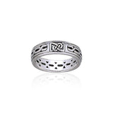 Celtic Knotwork Sterling Silver Band TR1902