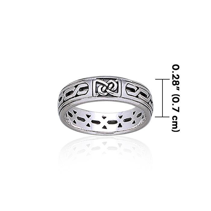 Celtic Knotwork Sterling Silver Band TR1902 - Jewelry