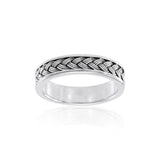 Braided Silver Band Ring TR192 - Jewelry