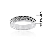 Braided Silver Band Ring TR192 - Jewelry