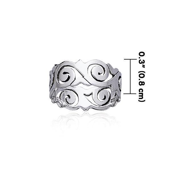 Spiral Sterling Silver Ring TR244 - Jewelry