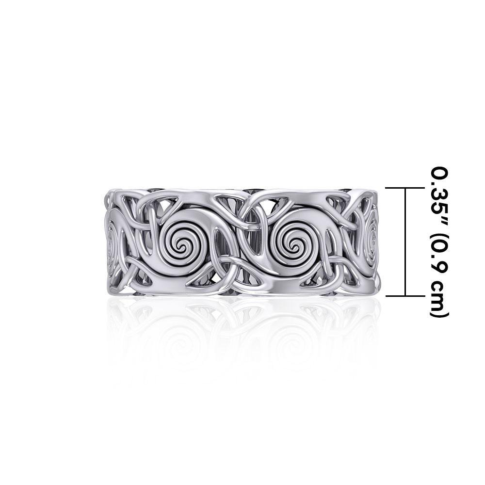 Celtic Silver Spiral Ring TR264 - Jewelry