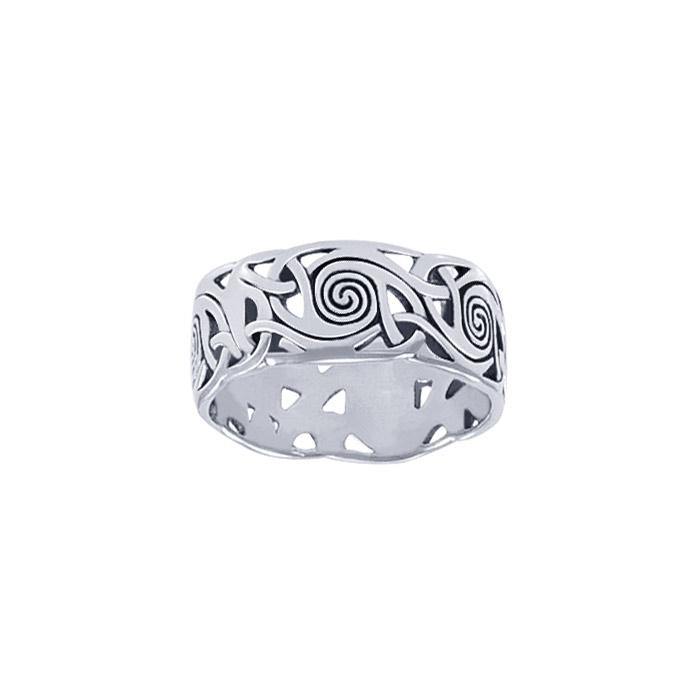 Celtic Silver Spiral Ring TR264 - Jewelry