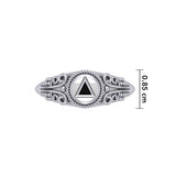 Celtic AA Symbol Silver Ring TR288