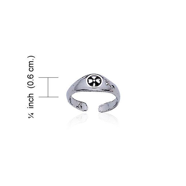 Celtic Shamrock Silver Toe Ring TR3306 - Jewelry
