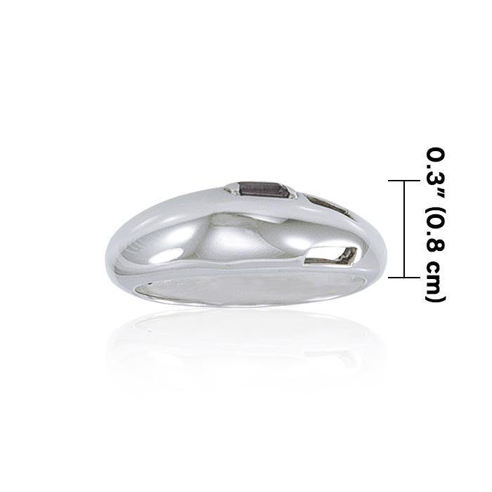 Double Chink Silver Ring TR3439 - Jewelry