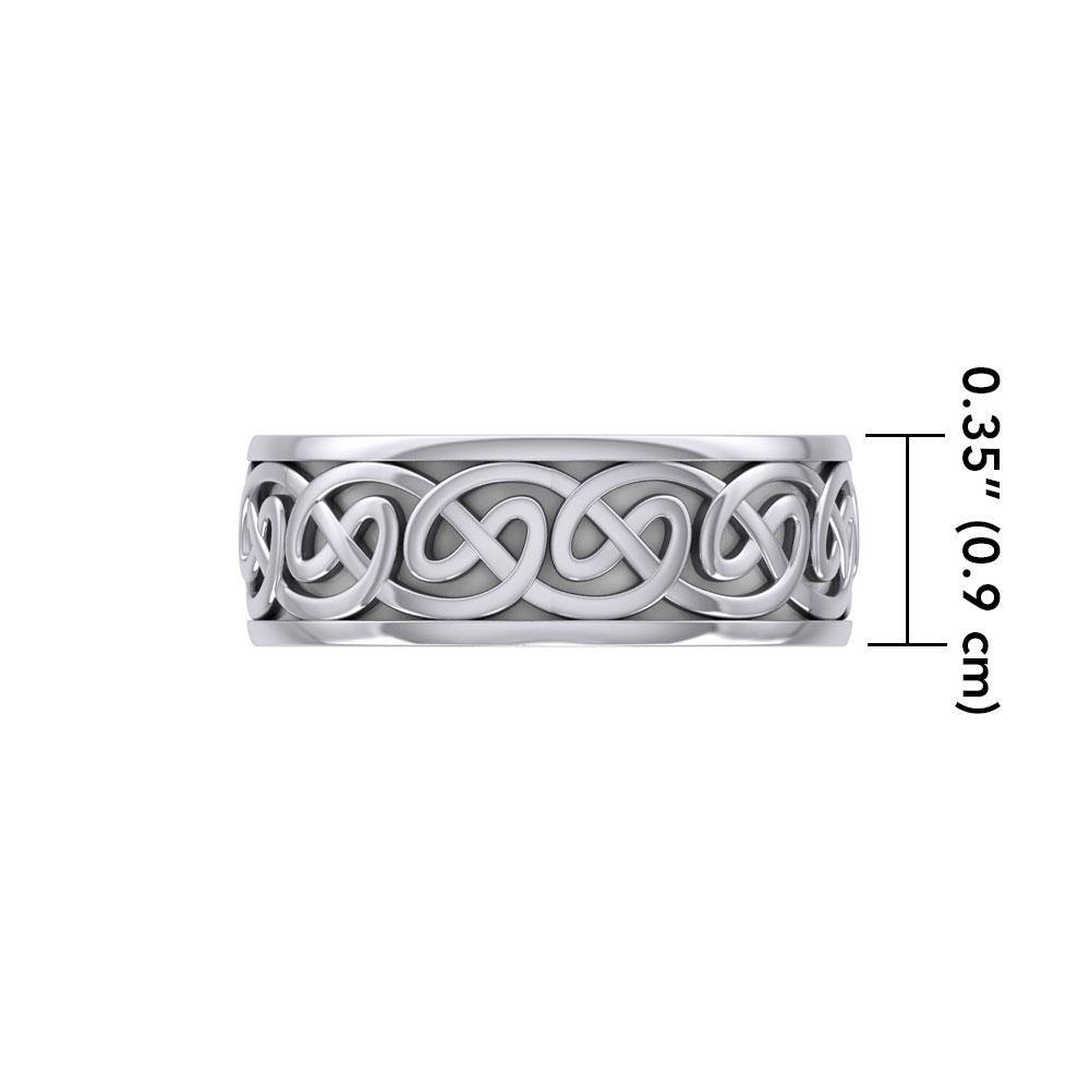 A Never-ending artwork ~ Sterling Silver Celtic Knotwork Ring TR354 - Jewelry