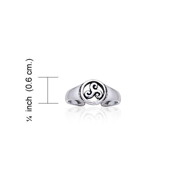 Celtic Silver Spiral Toe Ring TR3721 - Jewelry