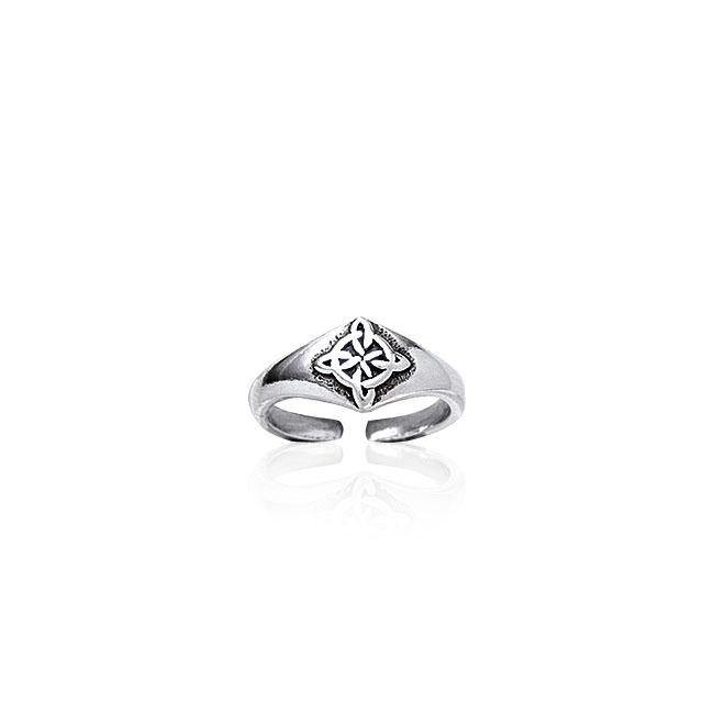 Celtic Four Point Quaternary Knot Silver Toe Ring TR3791 - Jewelry
