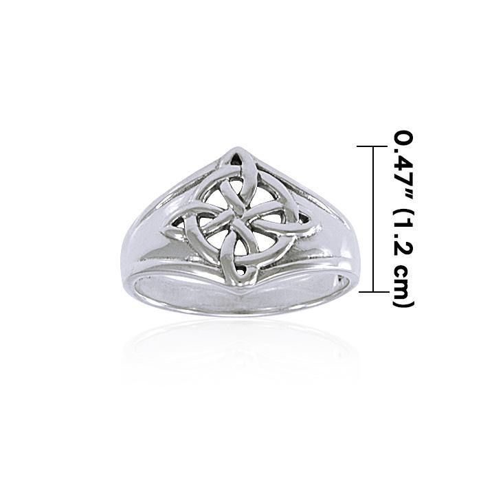 Celtic Quaternary Knot Silver Ring TR3792 - Jewelry