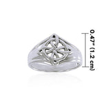 Celtic Quaternary Knot Silver Ring TR3792 - Jewelry