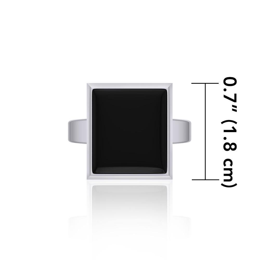 Square Inlaid Stone Ring TR3837 - Jewelry
