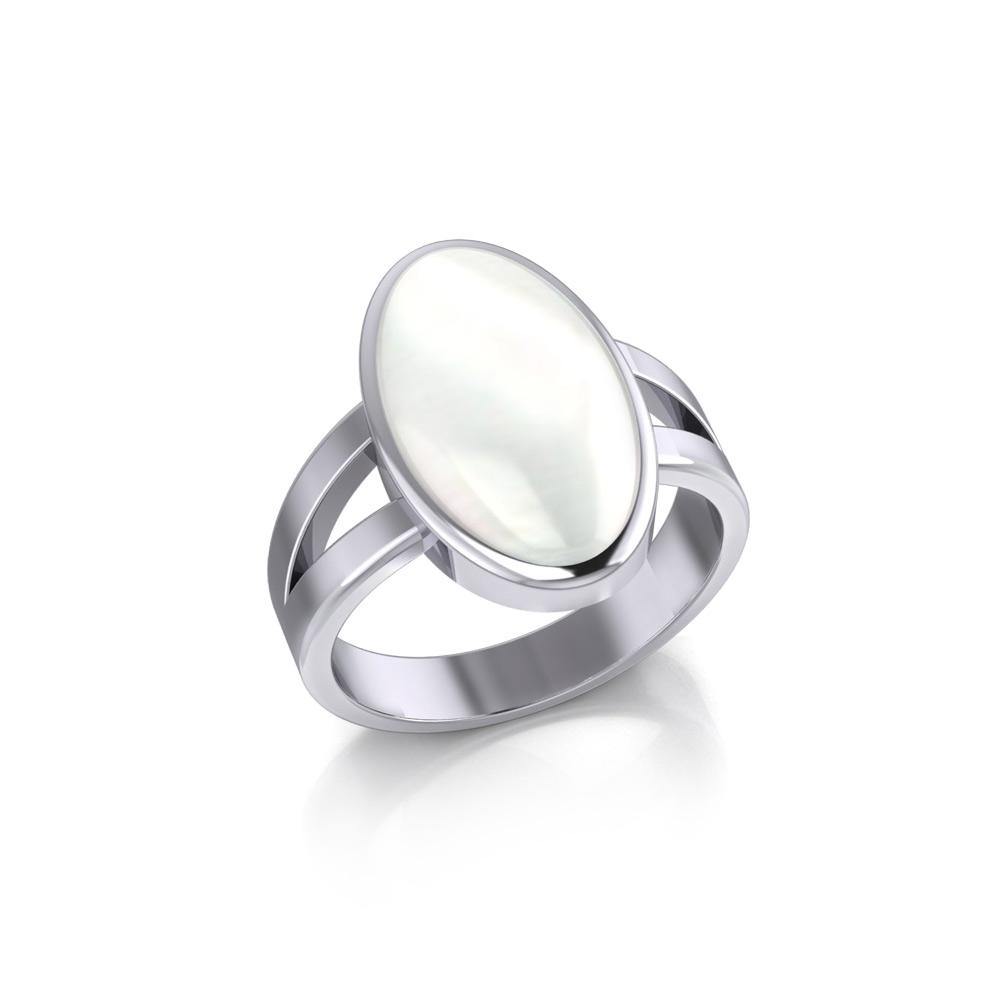 Large Oval Inlaid Stone Ring TR3856 - Jewelry