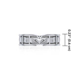 Irish Claddagh Silver Band Ring TR403 - Jewelry