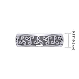 Celtic Silver Spiral Triskele Ring TR405 - Jewelry