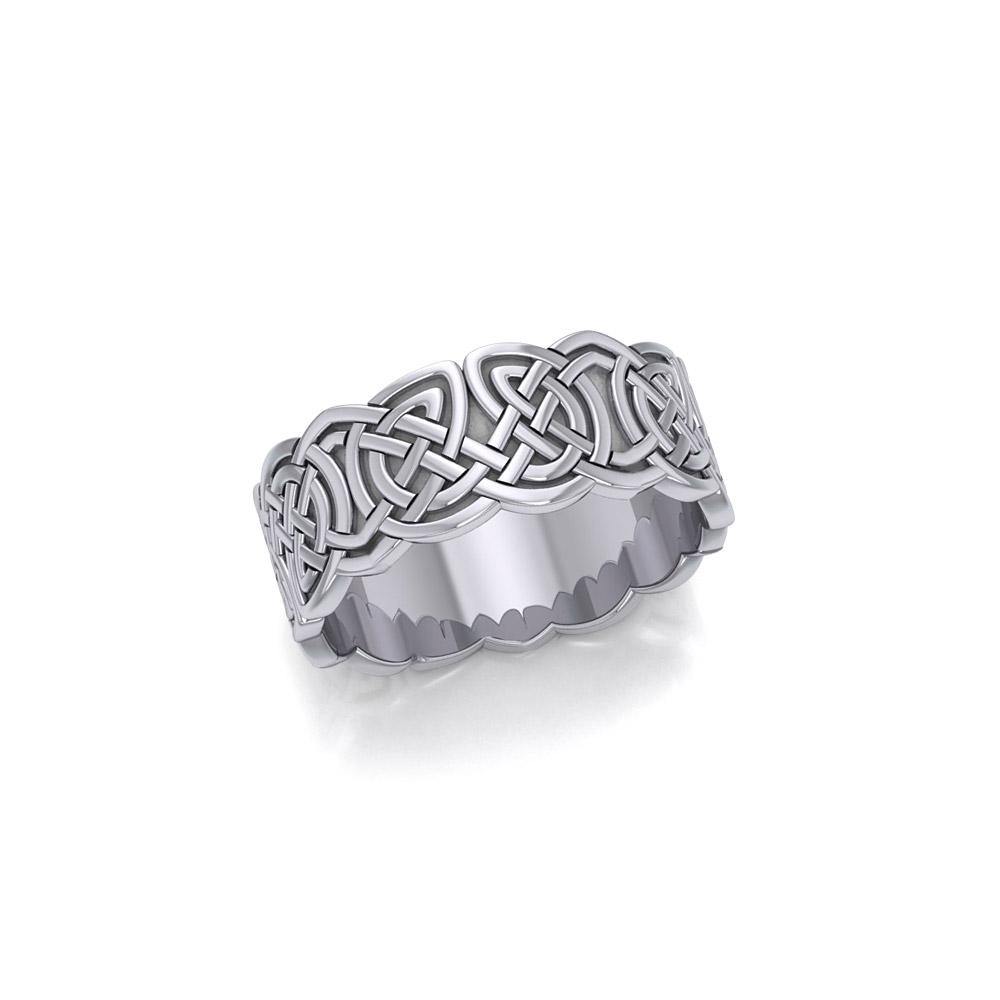 Celtic Knotwork Silver Wedding Ring TR660 - Jewelry