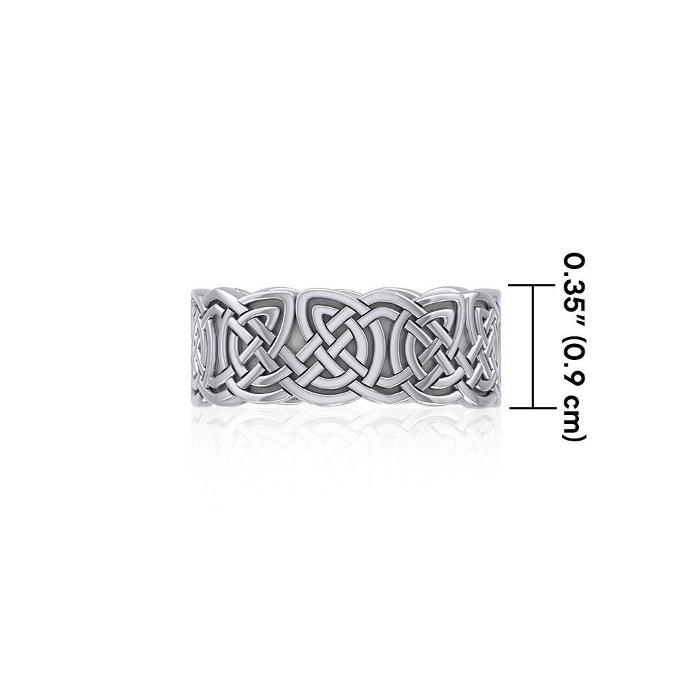 Celtic Knotwork Silver Wedding Ring TR660 - Jewelry