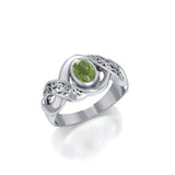 Silver Bold Filigree Ring with Gemstone TR745 - Jewelry