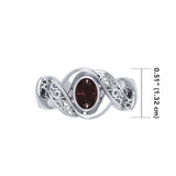 Silver Bold Filigree Ring with Gemstone TR745 - Jewelry