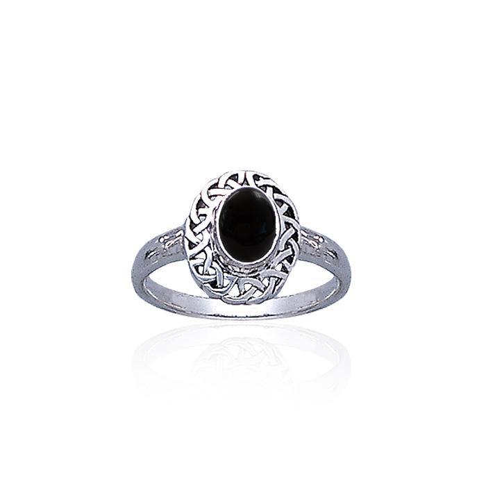 Celtic Knotwork Sterling Silver Ring TR752 - Jewelry