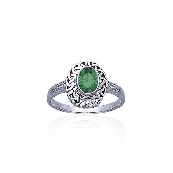 Celtic Knotwork Sterling Silver Ring TR752 - Jewelry