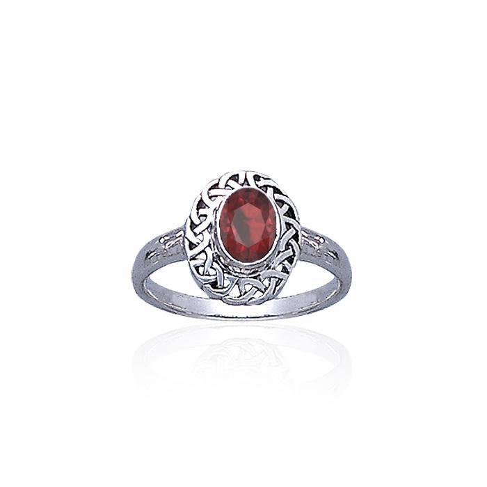 Celtic Knotwork Sterling Silver Ring TR752 - Jewelry
