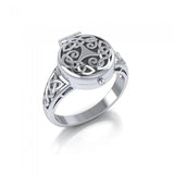 Celtic Knotwork Spiral Poison Sterling Silver Ring TR846