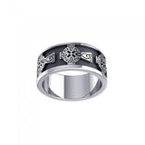 Shield of the Celtic Cross ~ Sterling Silver Jewelry Ring TR957