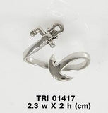 Anchor Silver Wrap Ring TRI1417 - Jewelry