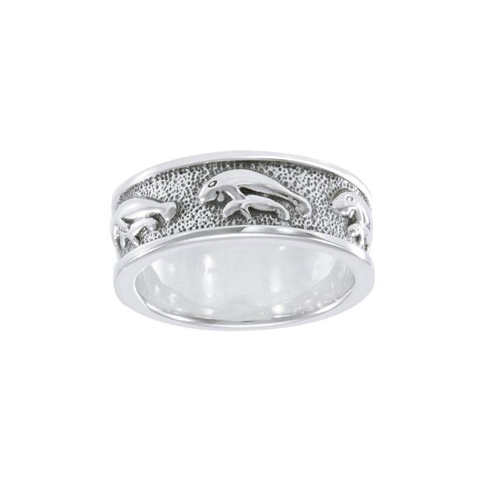 Mother Manatee Silver Ring TRI034 - Jewelry