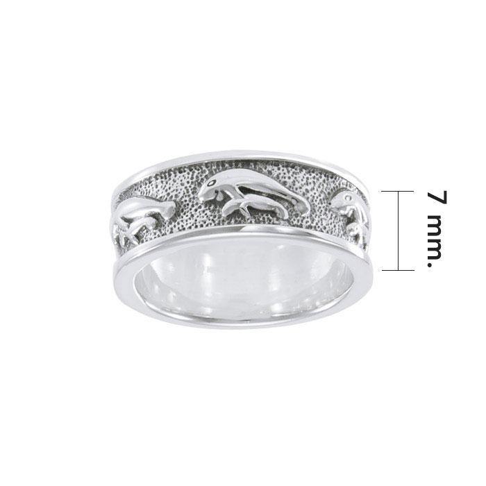 Mother Manatee Silver Ring TRI034 - Jewelry