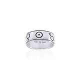 Symbols of the Universe Silver Band Ring TRI048 - Jewelry