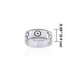 Symbols of the Universe Silver Band Ring TRI048 - Jewelry