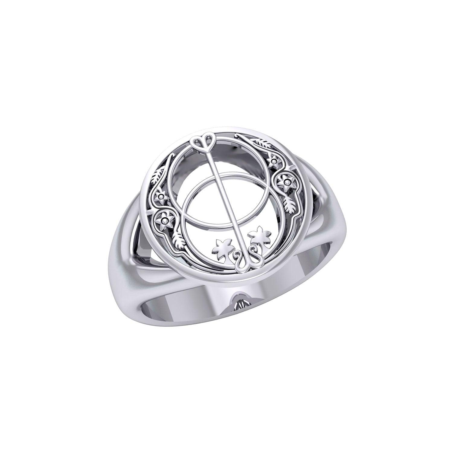 Chalice Well Silver Ring TRI052 - Jewelry