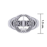 Chalice Well Silver Ring TRI052 - Jewelry