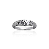 Triple Om Silver Ring TRI064