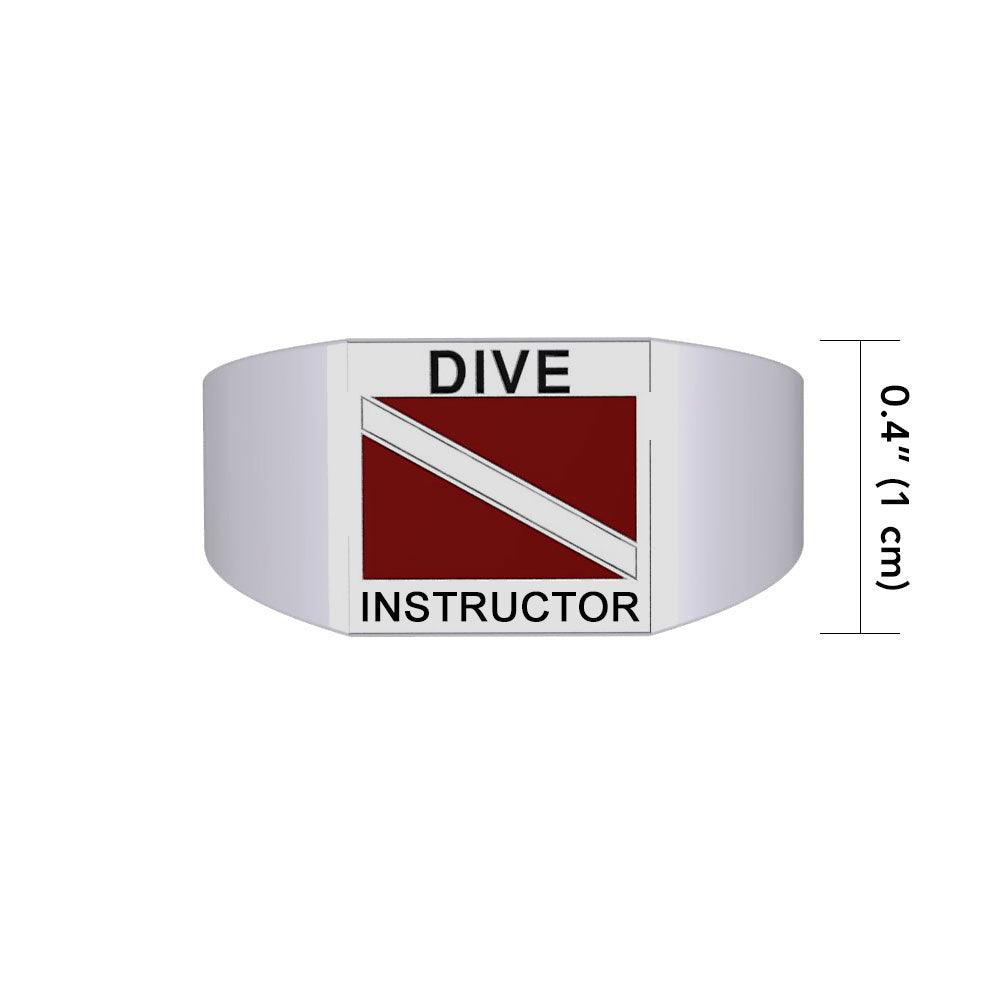 Dive Instructor Sterling Silver Ring TRI087 - Jewelry