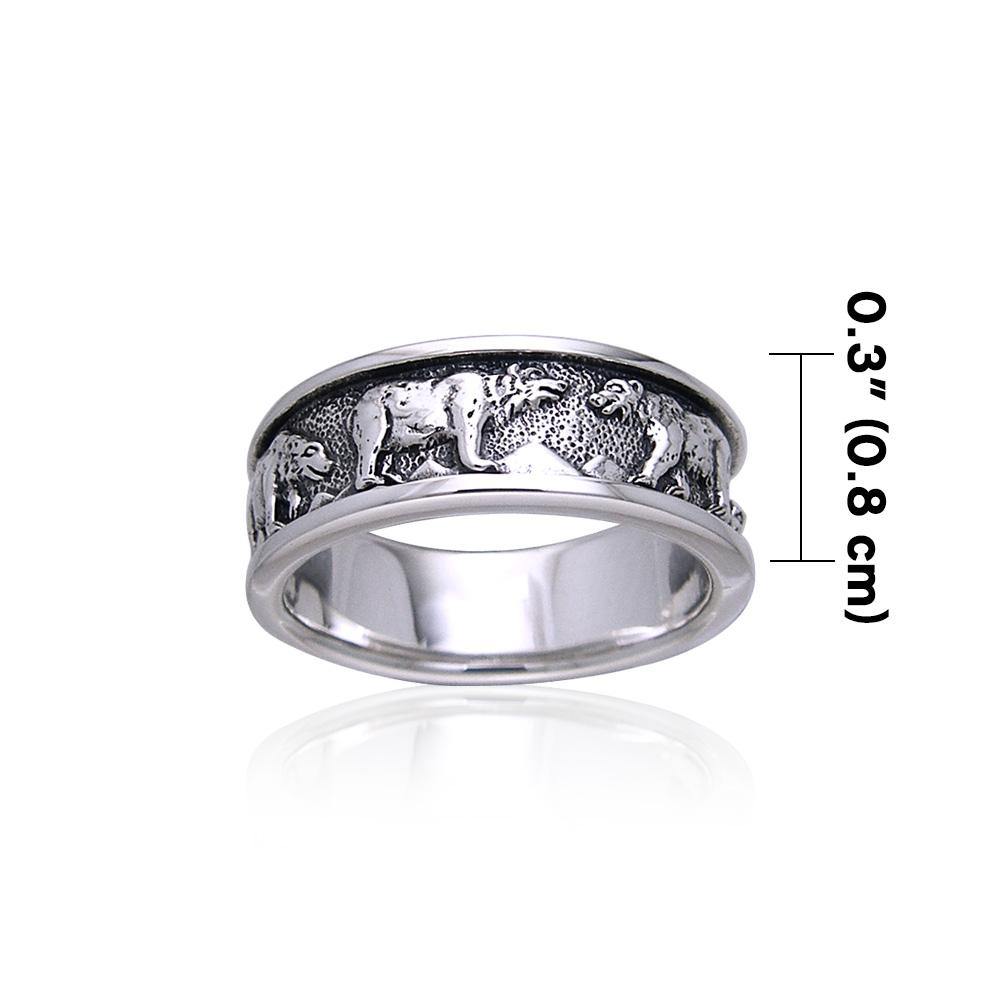 Ted Andrews Polar Bear Sterling Silver Ring TRI105 - Jewelry