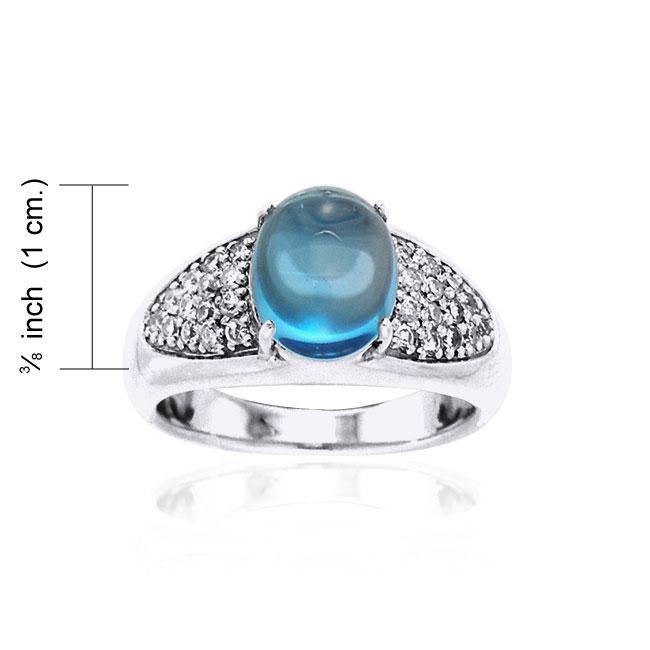 Fantastic Contemporary Silver Ring with Gemstones TRI1052 - Jewelry