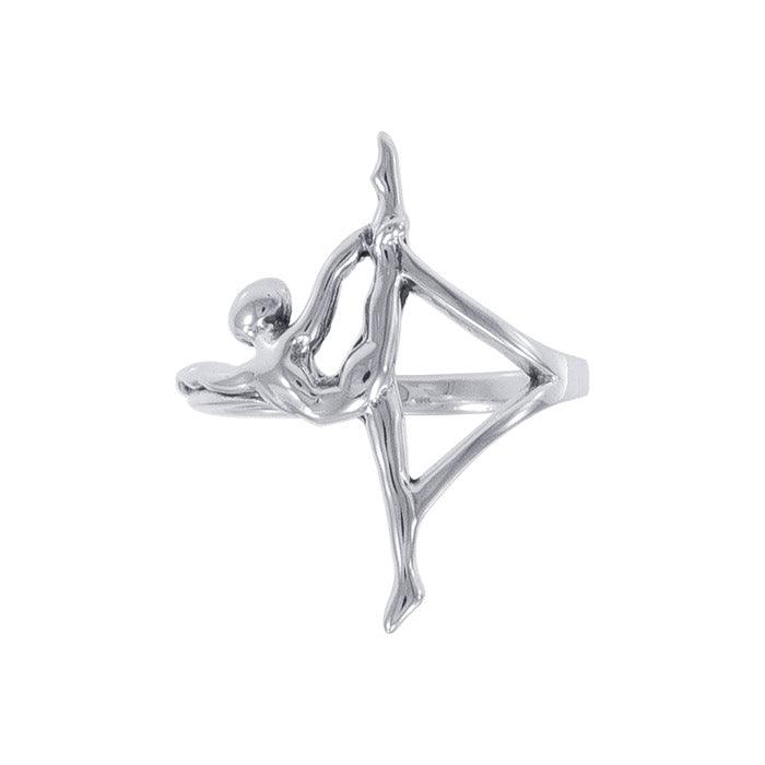 Glow in the Power of Yoga ~ A Sterling Silver Ring TRI1068 - Jewelry
