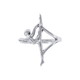 Glow in the Power of Yoga ~ A Sterling Silver Ring TRI1068 - Jewelry