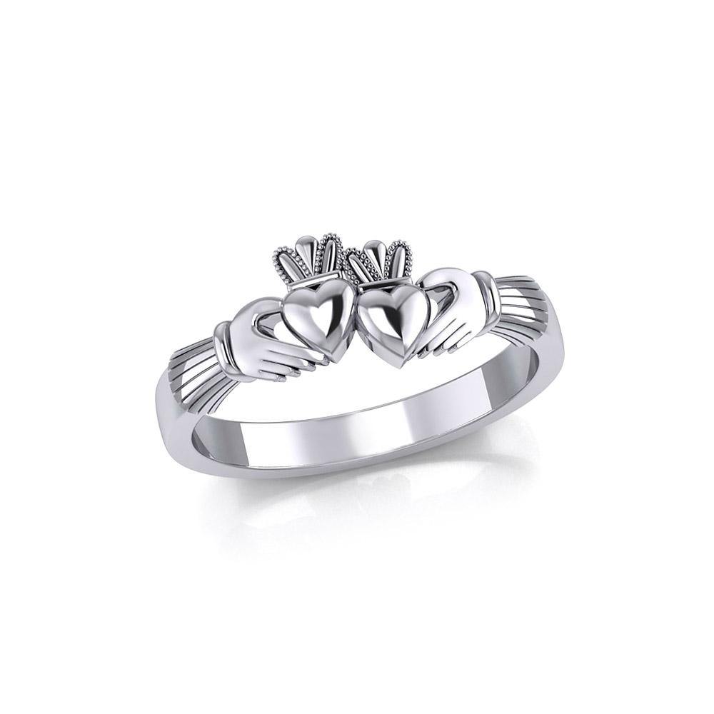Two Hearts Claddagh Ring TRI1115 - Jewelry