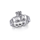 Infinity Claddagh Sterling Silver Ring TRI1116