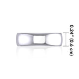 Elegance Silver Wedding Band Ring TRI1166 - Jewelry