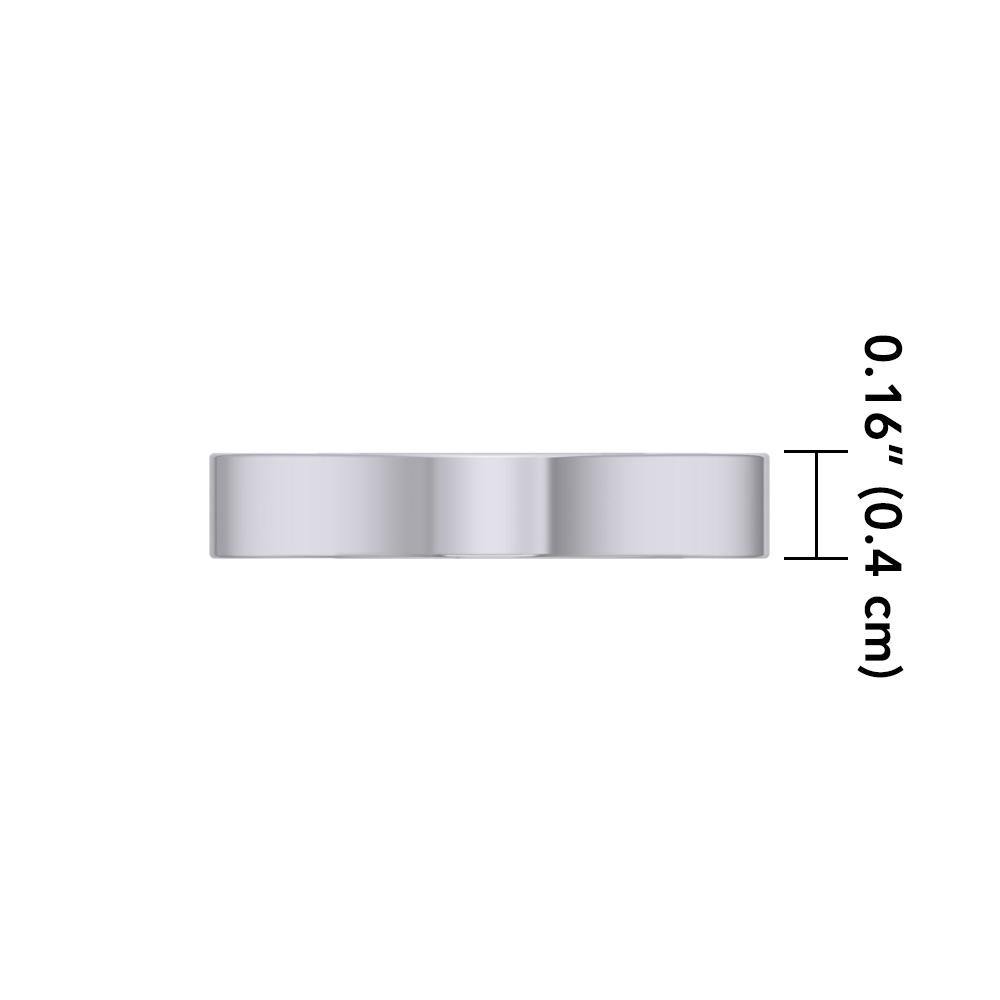 Elegance Silver Wedding Ring TRI1168 - Jewelry