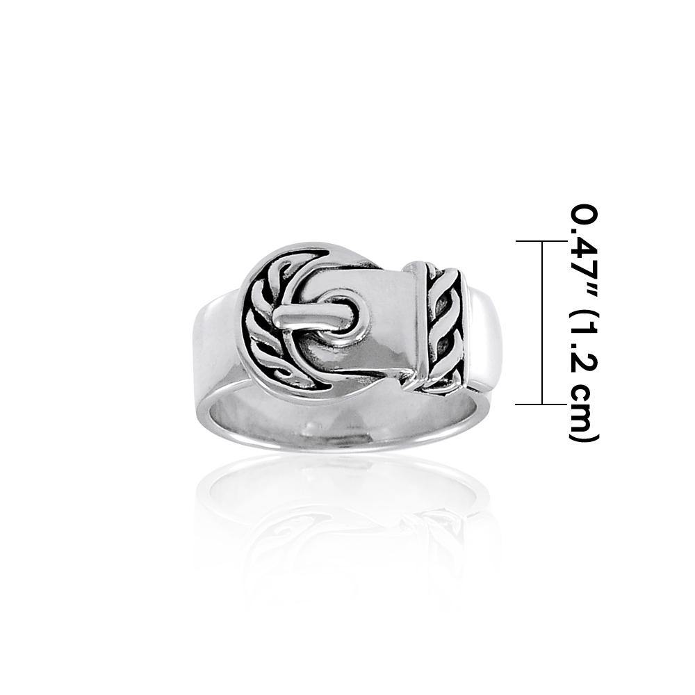 Celtic Belt Buckle Sterling Silver Ring TRI1255 - Jewelry