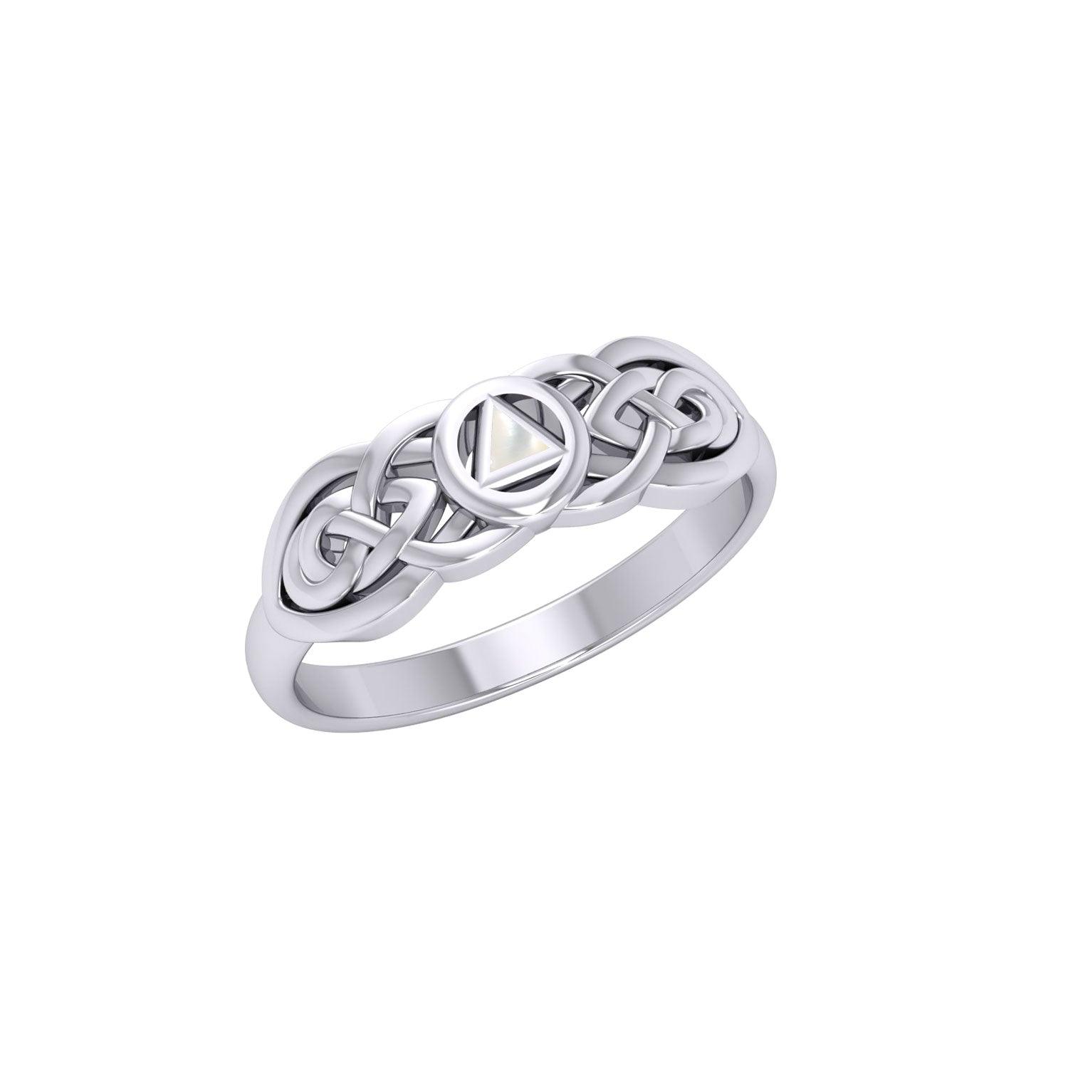 Celtic AA Recovery Inlaid Ring TRI1272 - Jewelry