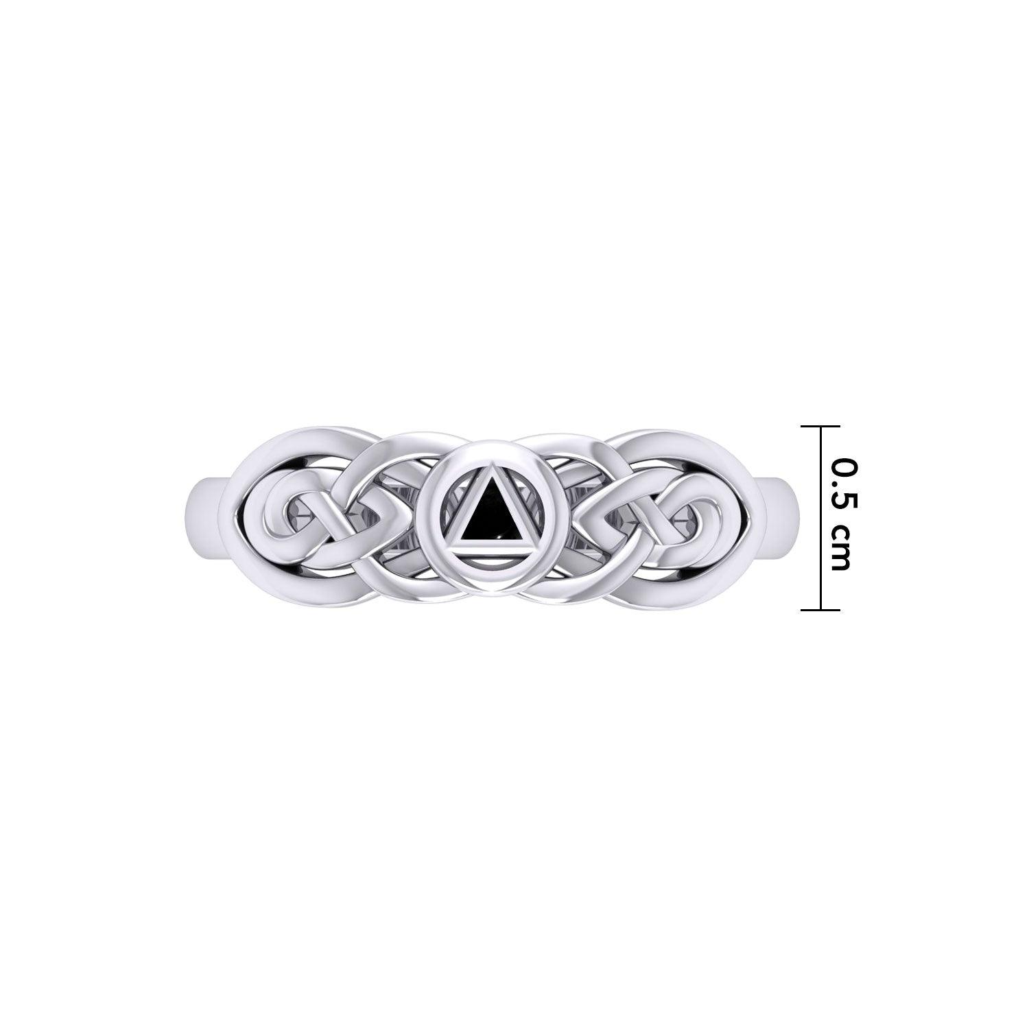 Celtic AA Recovery Inlaid Ring TRI1272 - Jewelry